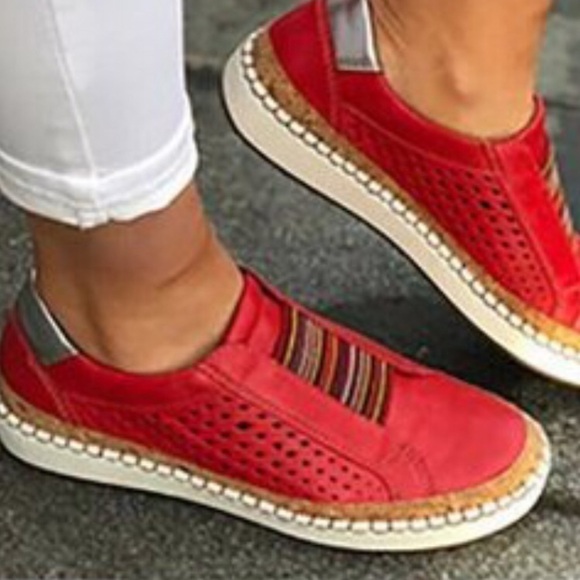 Women Casual Slip On Hollow-Out Sneakers - Picture 2 of 15